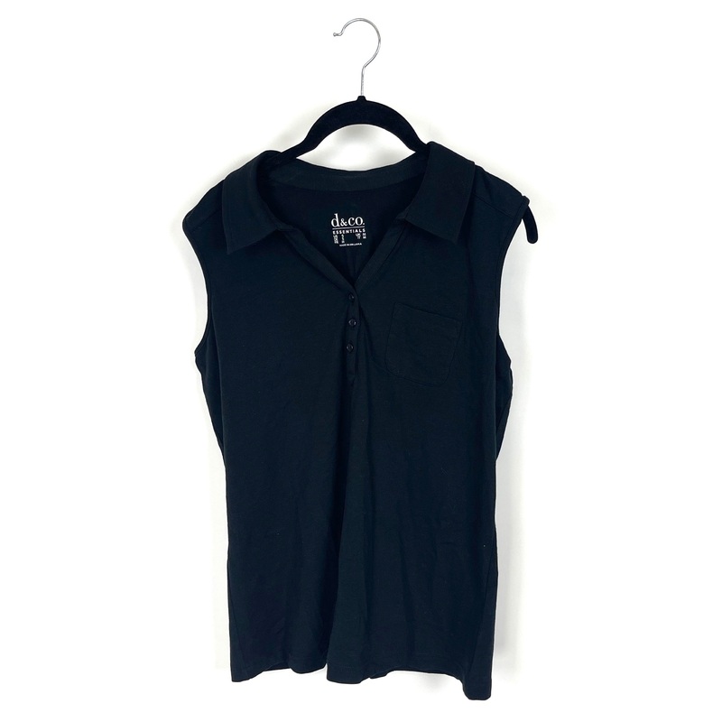 Black Collared Tank Top – Small / Medium