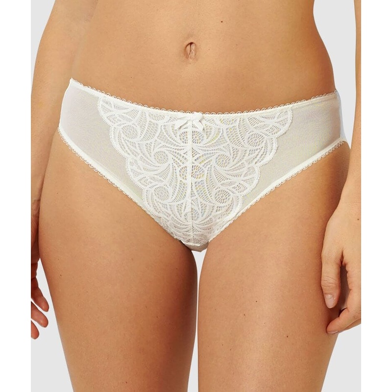 Sans Complexe Ariane Classic Lace & Microfiber Brief – Ivory M