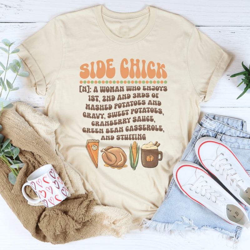 Side Chick Definition Thanksgiving Tee Black Heather S