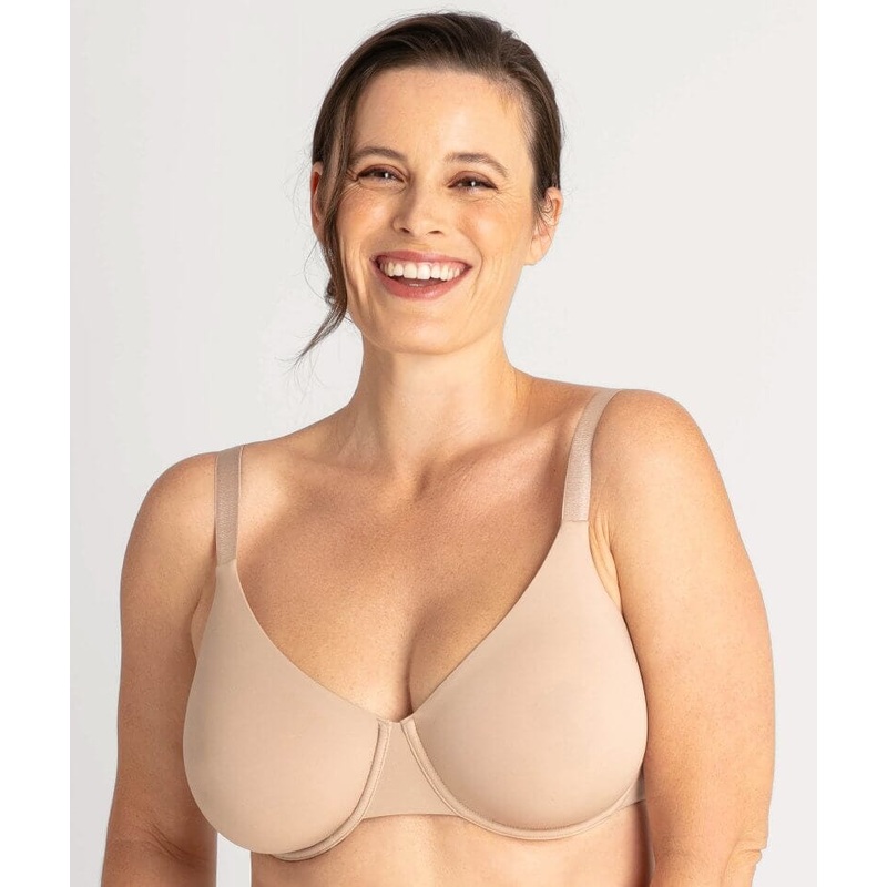 Underbliss Invisibliss Moulded Microfibre Underwire Bra – Nude 36DD