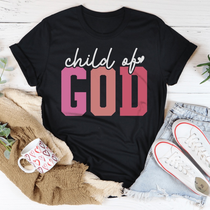 Child of God Tee Black Heather S