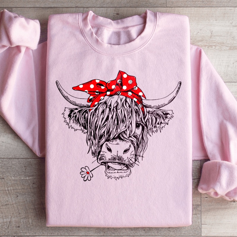 Cow Sweatshirt Sand S