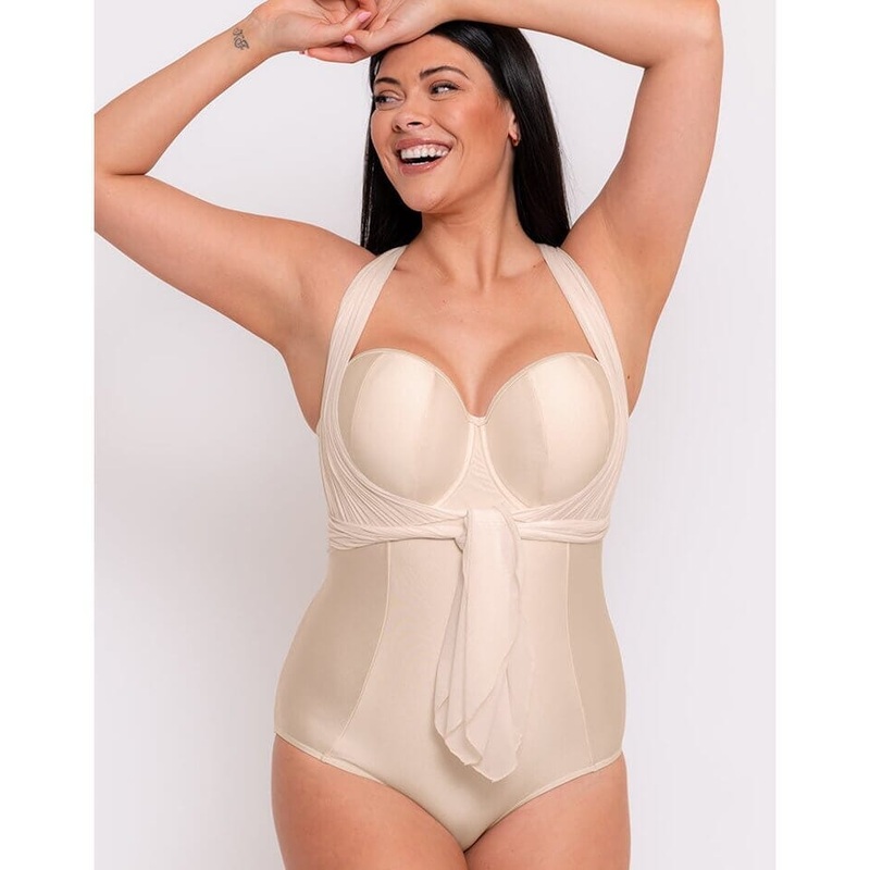 Curvy Kate Wrapsody Bandeau Swimsuit – Oyster 32D