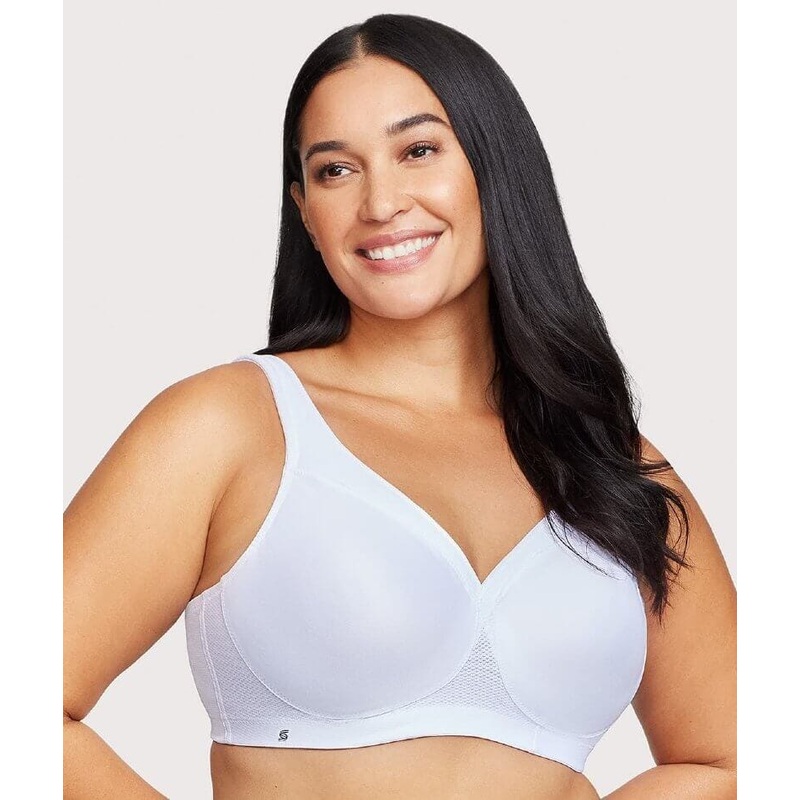 Glamorise MagicLift Seamless Wire-free Sports Bra – White 34B