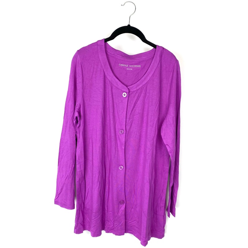 Long Sleeve Purple Cardigan – Small