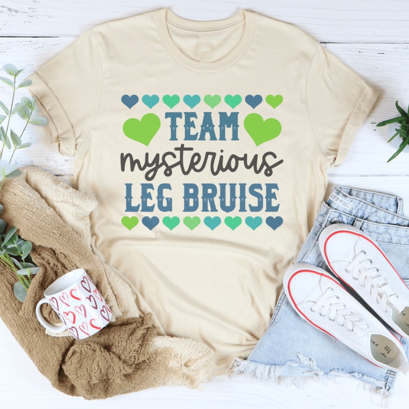 Team Mysterious Leg Bruise Tee Black Heather S