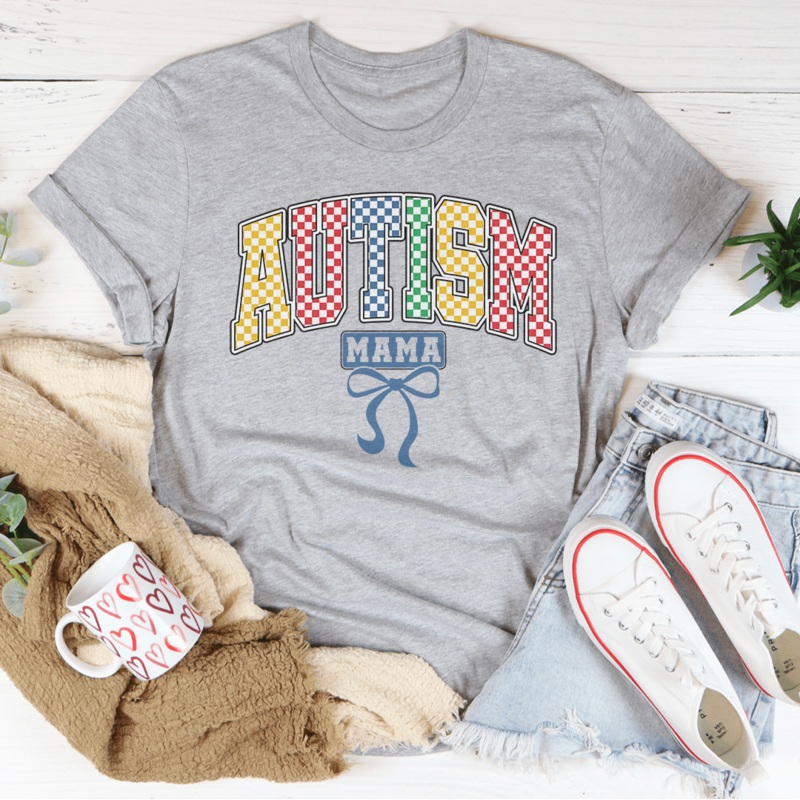 Autism Mama Tee Black Heather S