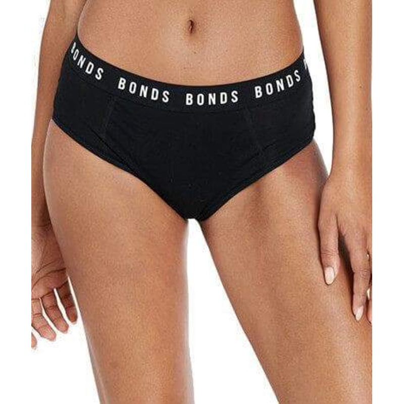 Bonds Bloody Comfy Heavy Period Full Brief – Black XXS