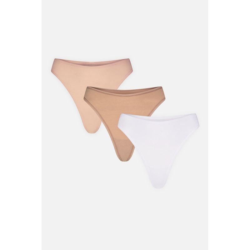 Cloud Cotton Thong in Honey (Pack) XS/S Honey 3-Pack