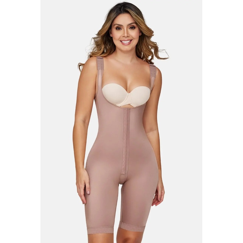 CURVEEZ Full Body Shapewear Comfort-Long Cocoa S