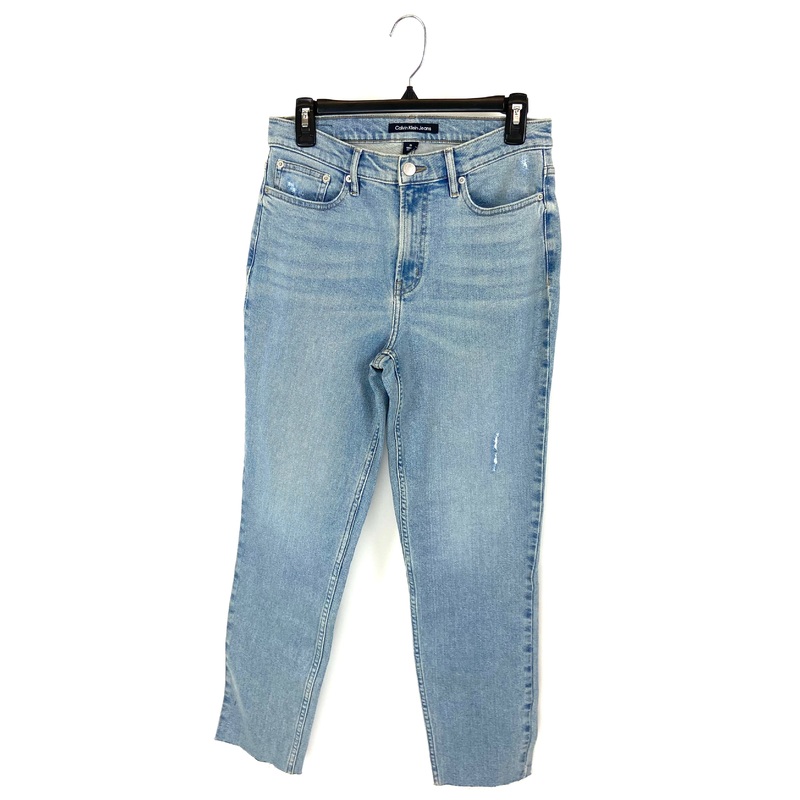 Distressed Super High Rise Slim Jean – Size 28
