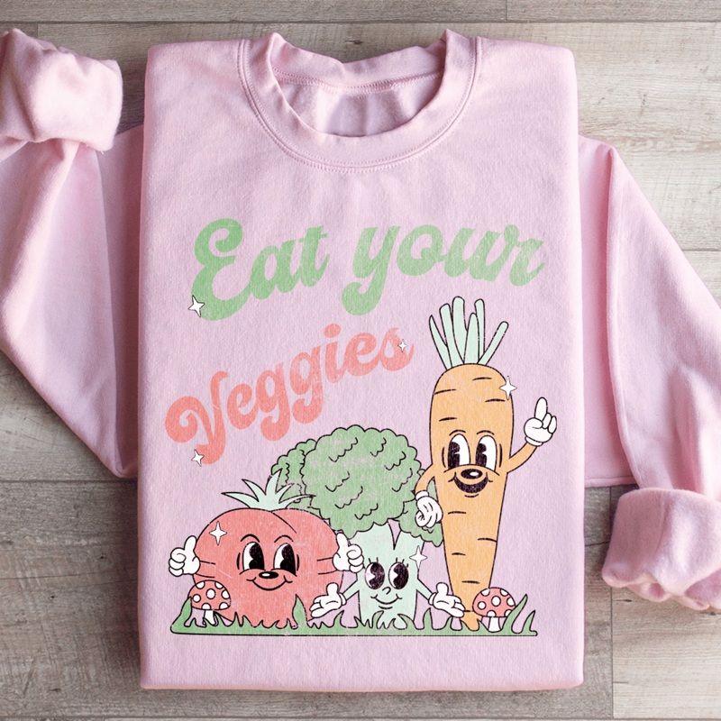 Eat Your Veggies Sweatshirt Black S