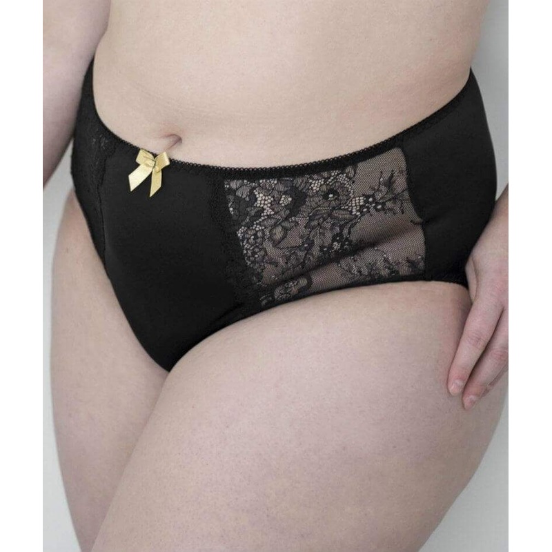 Lady Emprezz Rizzo High Waist Brief – Black/Nude XXL