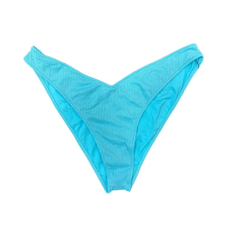 Metallic Blue High Cut And Cheeky Bikini Bottom – Extra Large and Extra Extra Large Extra Large (Size 10/12)