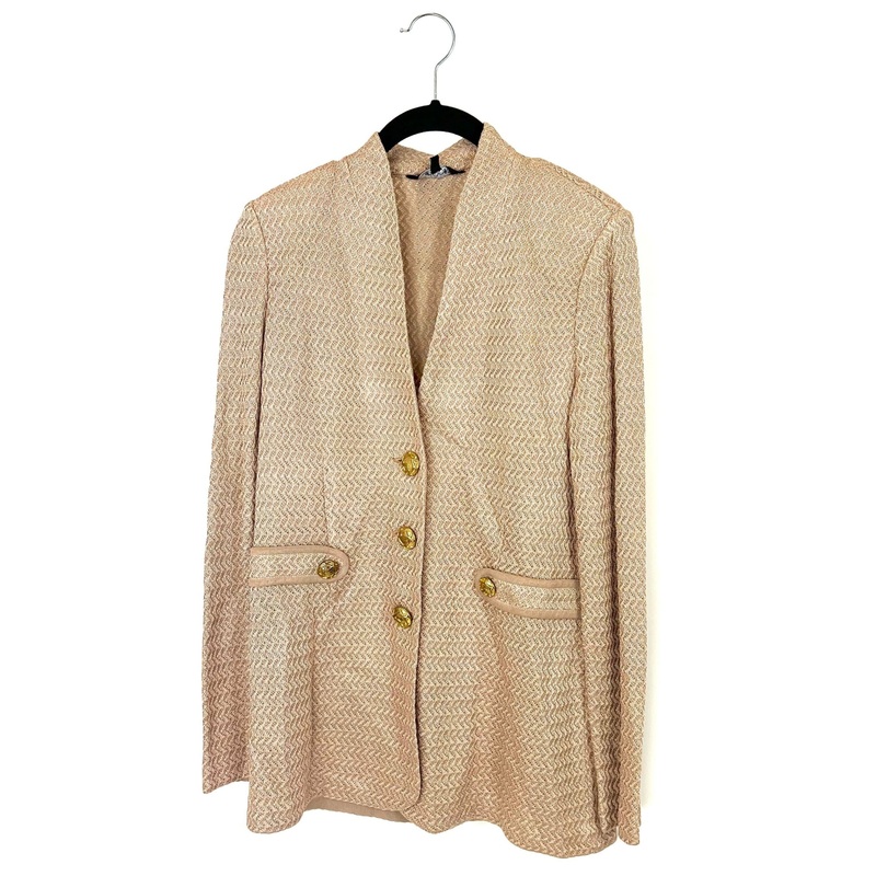 Beige Texture Blazer – Size 2-4 and 28-30W Extra Small (size 2/4)