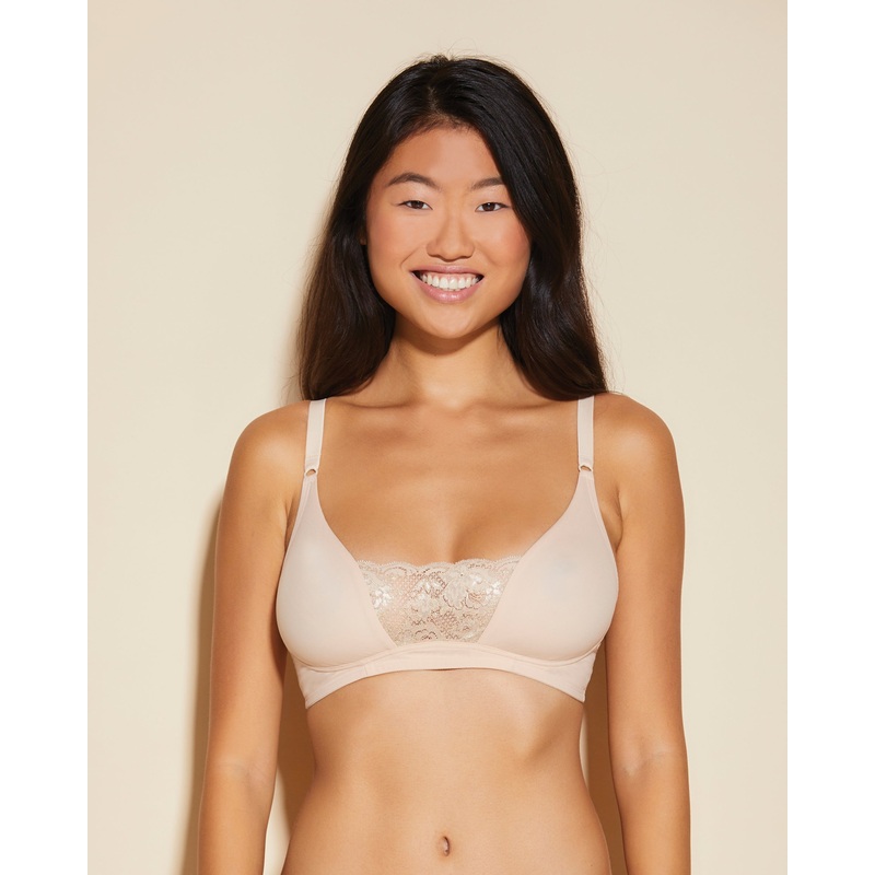 Bralette Escotado Camel/Gold S