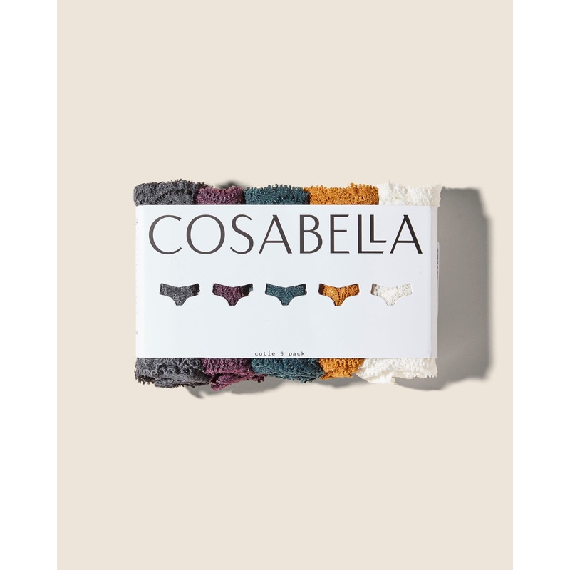 Cutie Thong 5 Pack Anthracite Grappa Schnapps Caramellino Moon Ivory Taglia Unica
