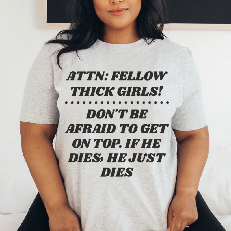 Don’t Be Afraid To Get On Top Tee Black Heather S