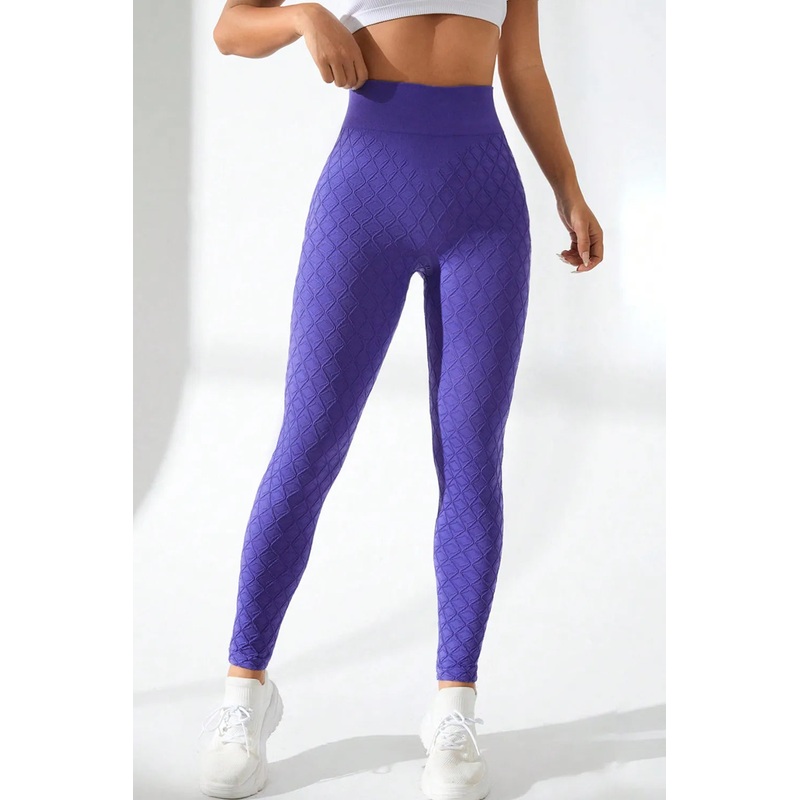 High Waist Active Leggings Blue Purple S