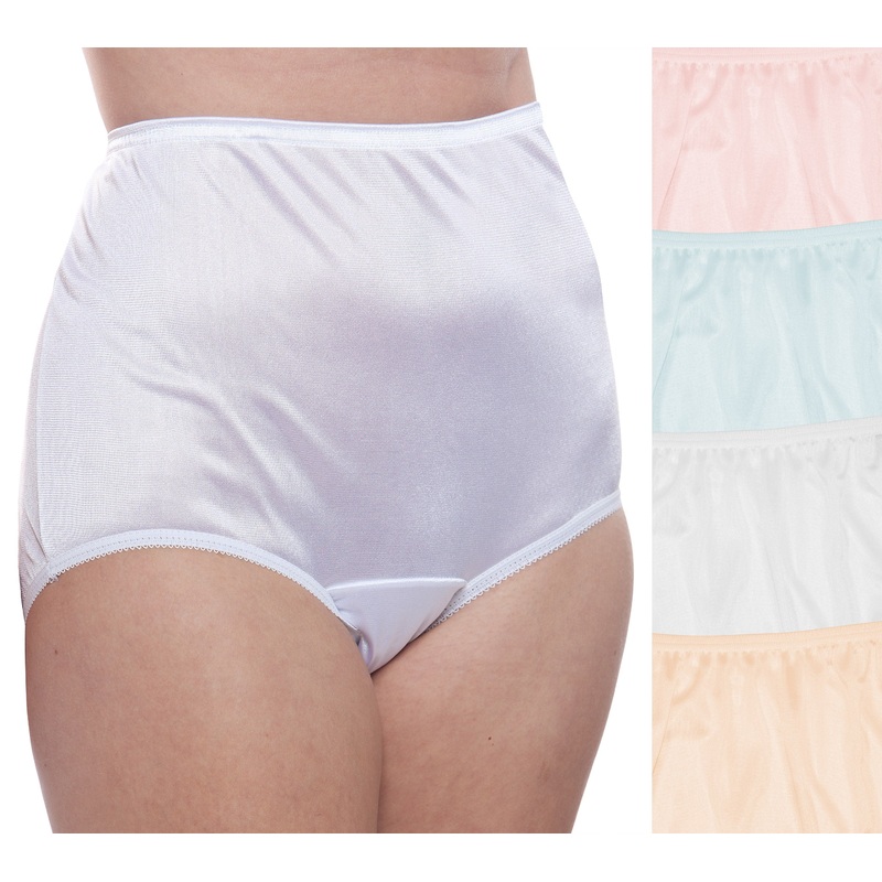 Nylon Brief Panty (Style 331/Plain Jane) 4 Pack in Pastels 5