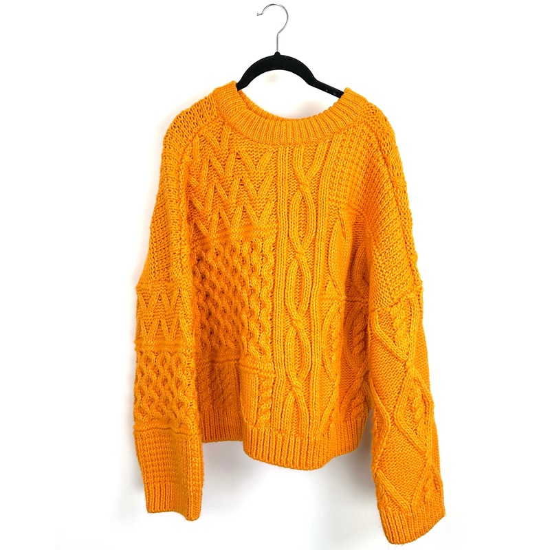 Orange Cable Knit Sweater – Size 6/8