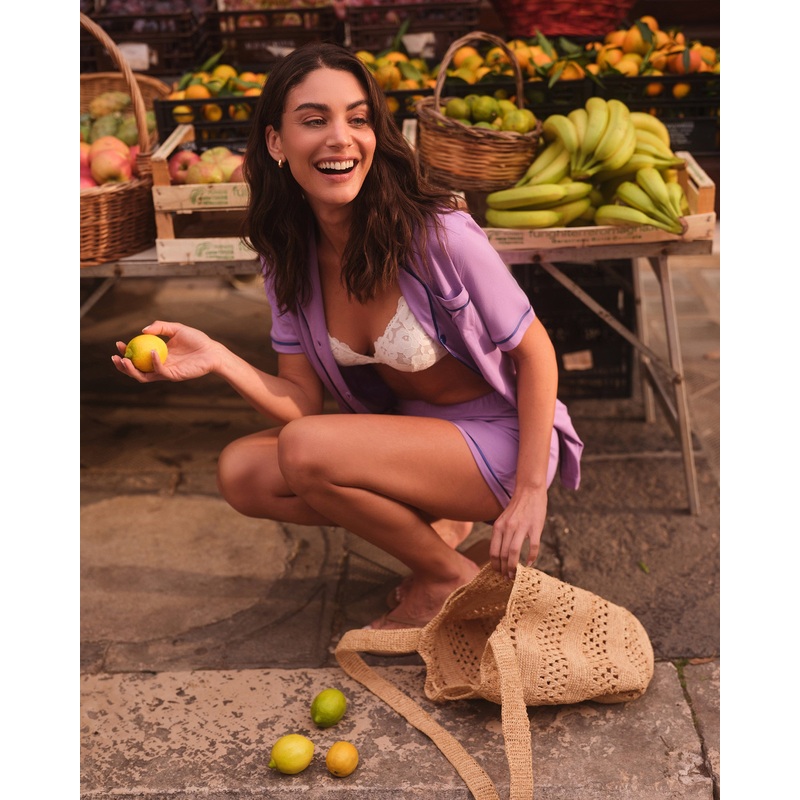 Pigiama Con Top A Maniche Lunghe E Boxer Linaria/Lucia XS