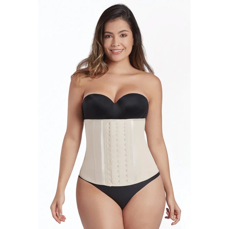 CURVEEZ Waist Trainer for Women Sculpting Latex Nude XS