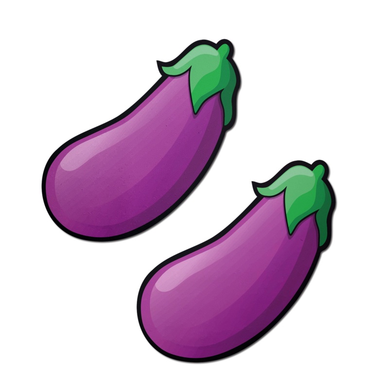 Eggplant Pasties Fat Purple Emoji Nipple Covers by Pastease