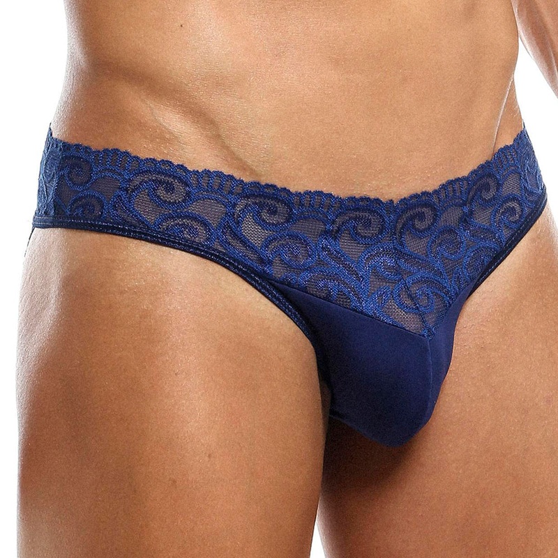 Secret Male SMI025 Lace Bottom Bikini Small Black