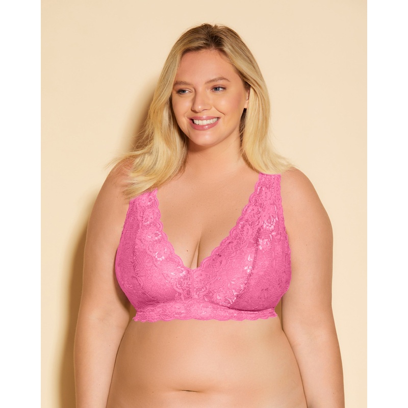Ultra Curvy Longline-Bralette Plungie Rani Pink XS