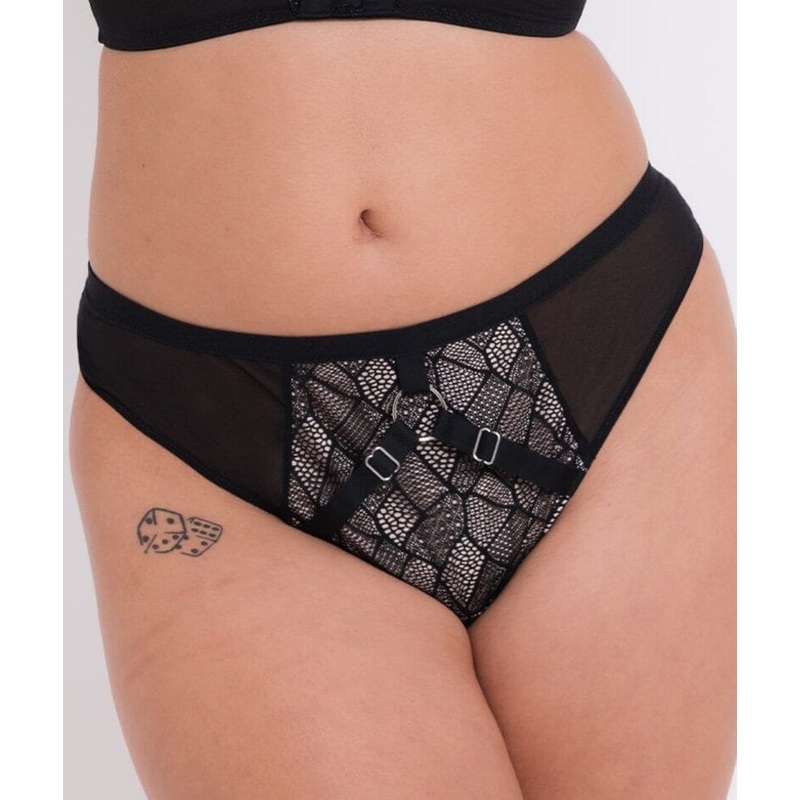 Curvy Kate Non-Stop Thong – Black/Pink 38
