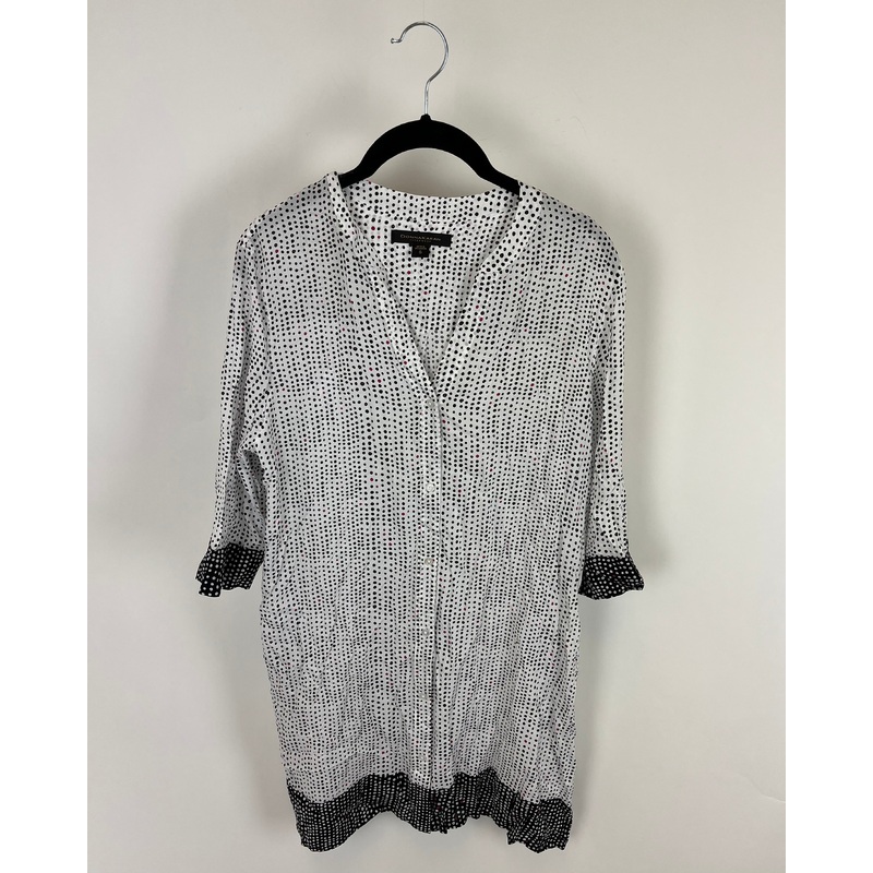 POLKA DOT BUTTON UP NIGHTGOWN – SMALL
