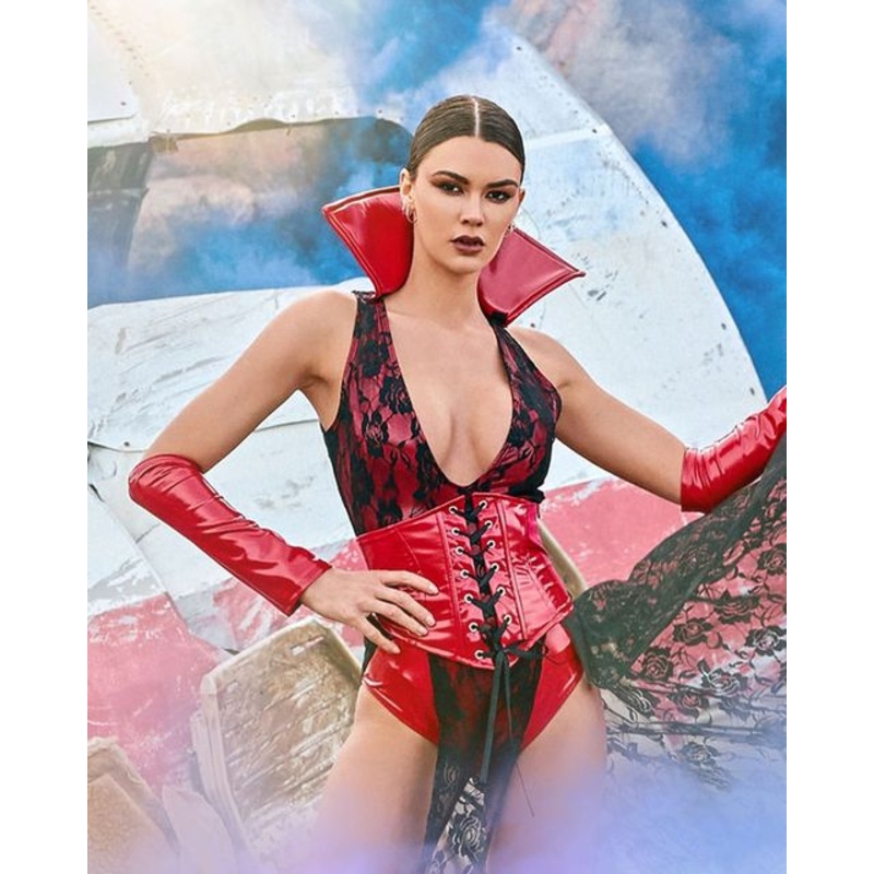 3pc Wicked Vampire Costume Small Black/Red