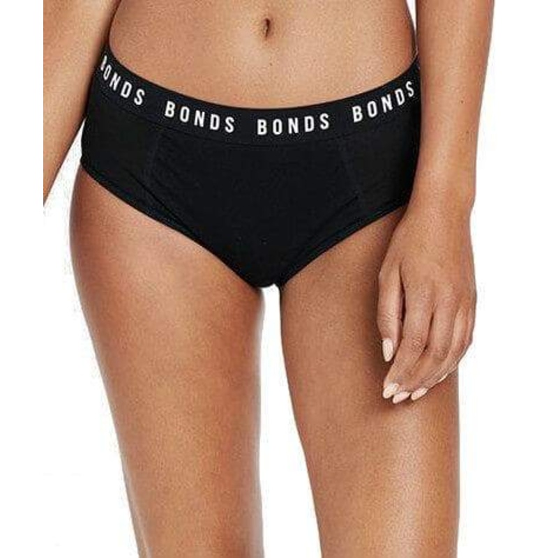 Bonds Bloody Comfy Moderate Period Full Brief – Black XXS