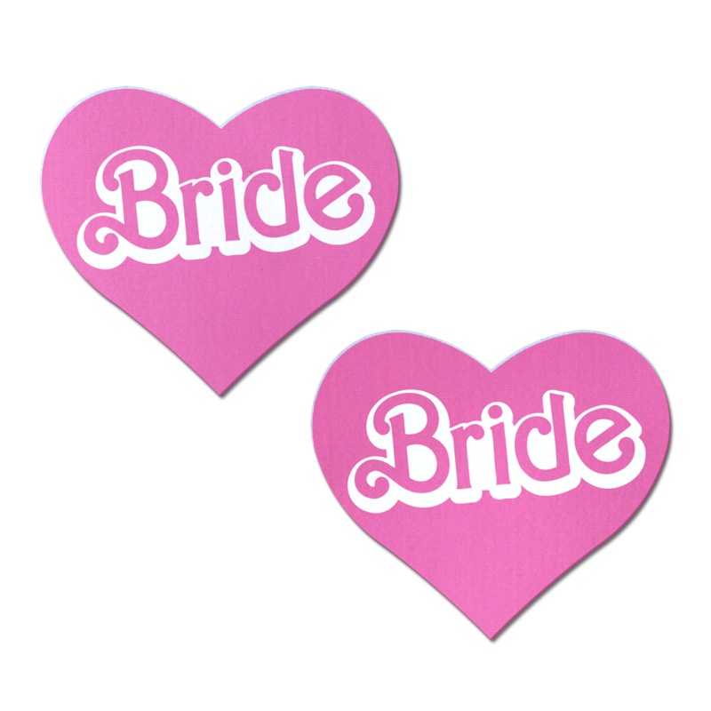Love: ‘Bride’ Doll Pasties Pink Iconic Heart Nipple Covers by Pastease