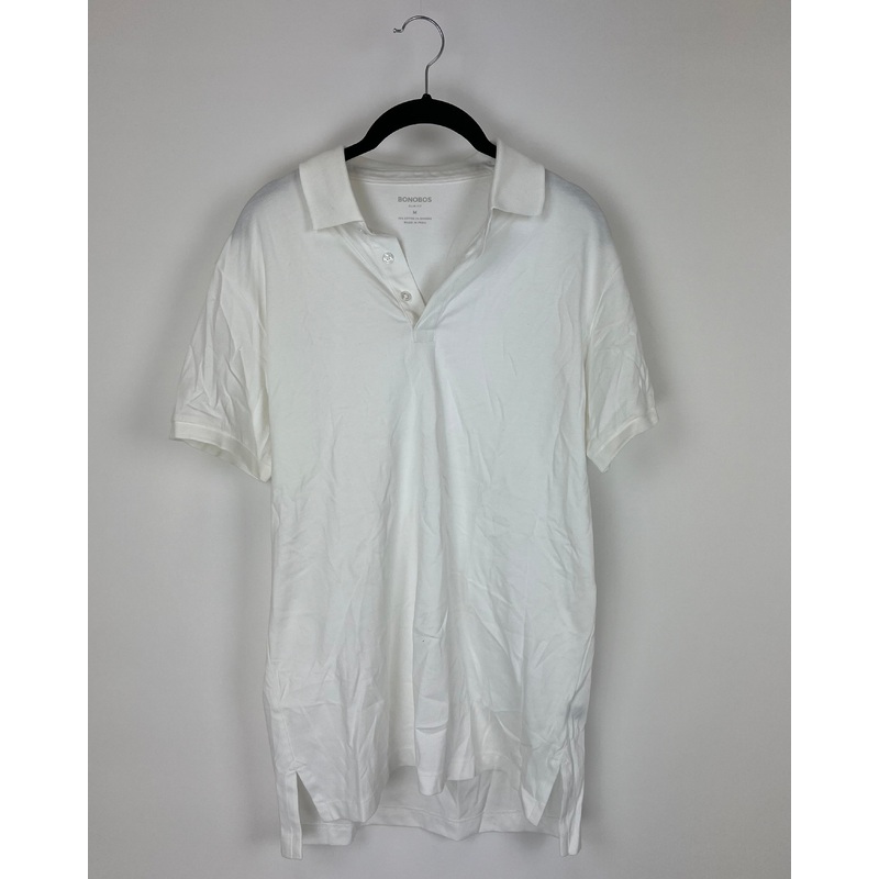 MENS White Collared T-Shirt – Slim Medium