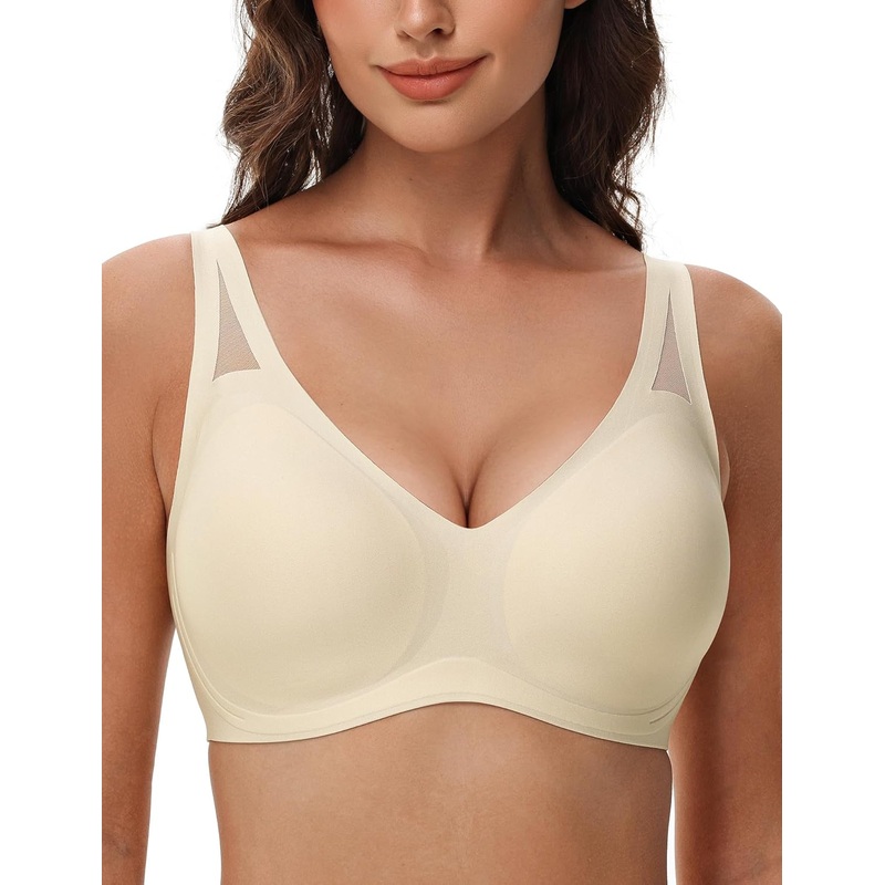 Seamless Wireless V-Neck Bra Light Nude Medium