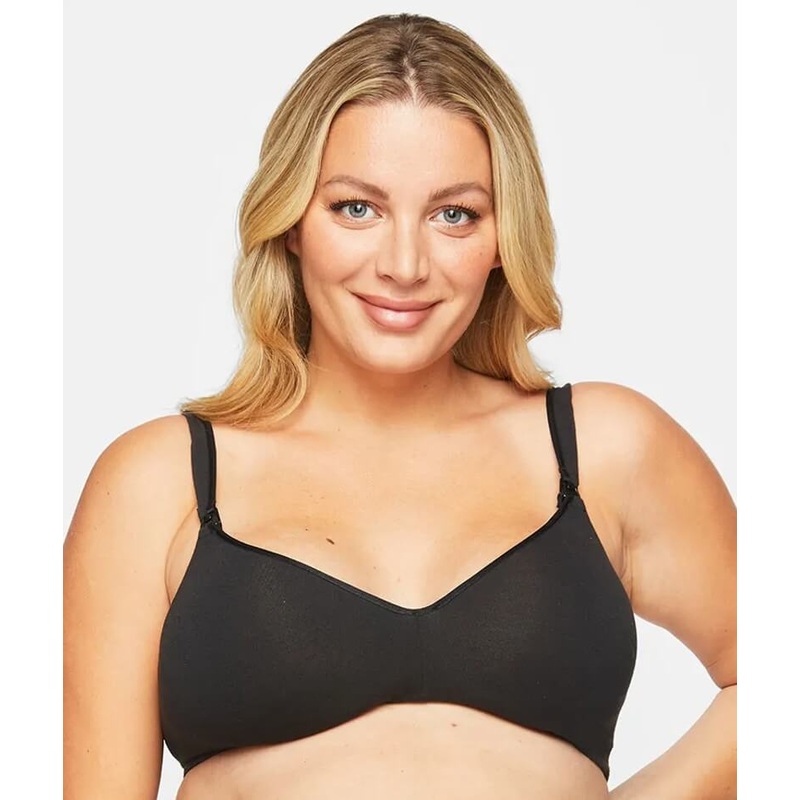 Berlei Barely There Cotton Rich Wire-free Maternity Bra – Black 32C