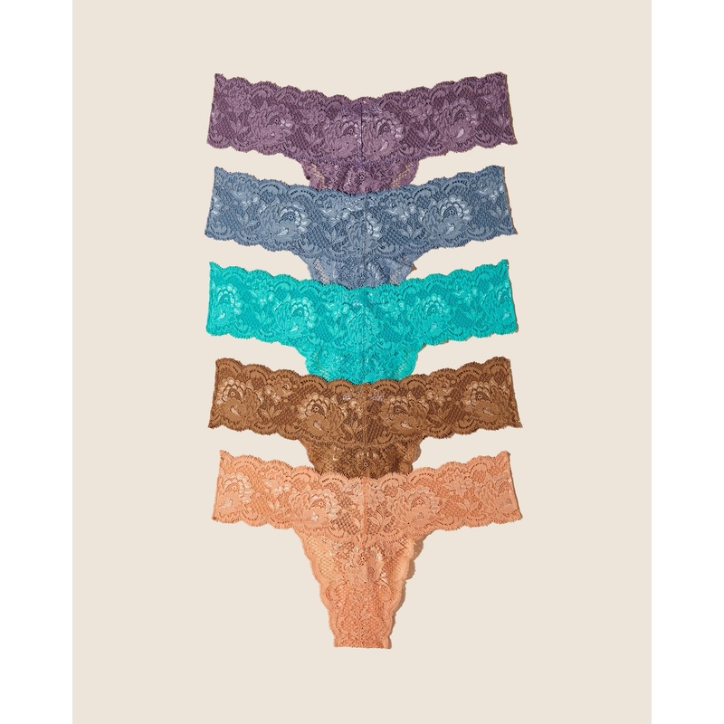 Cutie Lr Thong 5 Pack Andaman Sea Blue Diamond Himalyan Sky Light Copper Quattro One Size