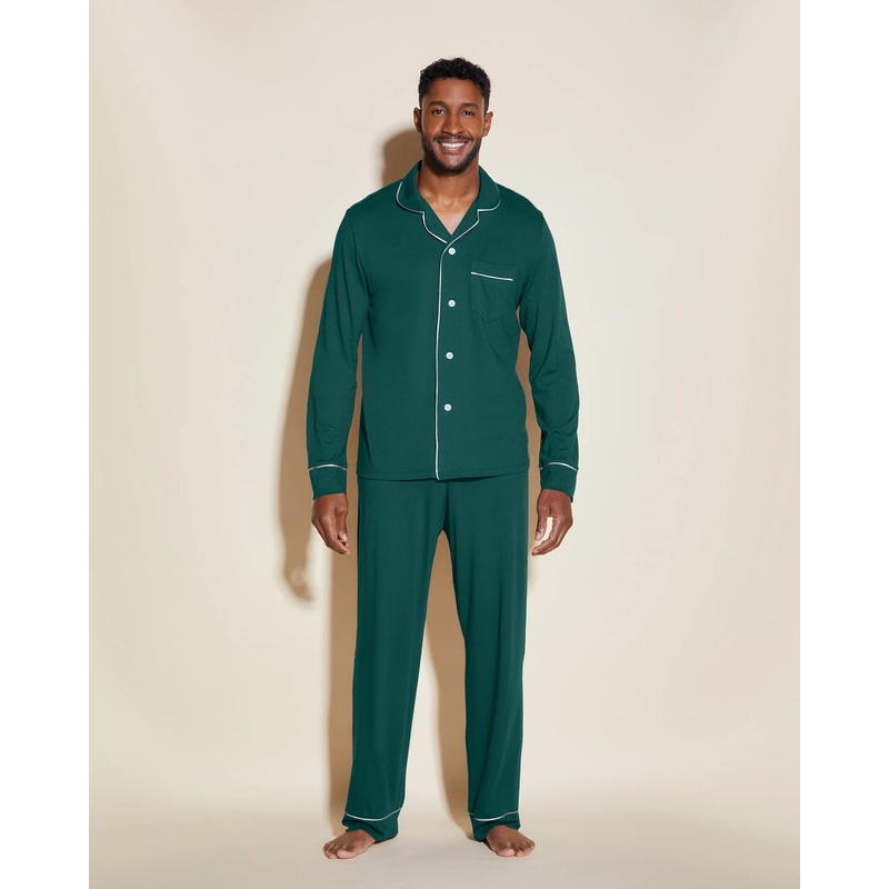 Ensemble De Pyjama Classique  Manches Longues Et Pantalon Pour Hommes Congo/Ivory S