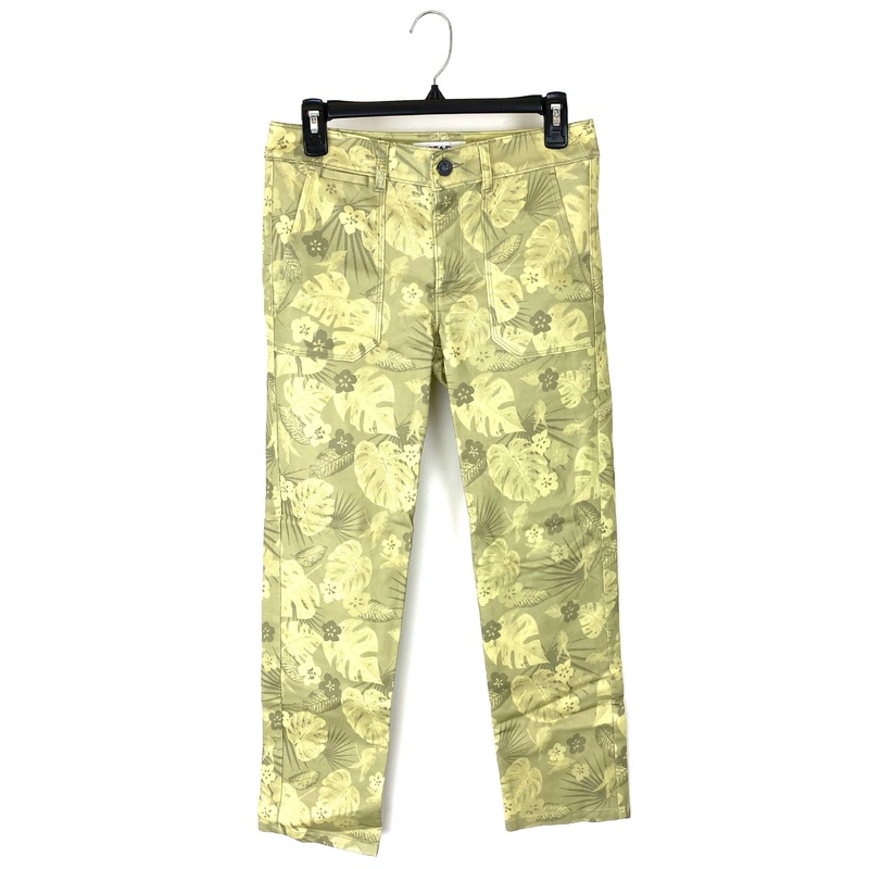 Green Flower and Leaf Pattern Pants – Small