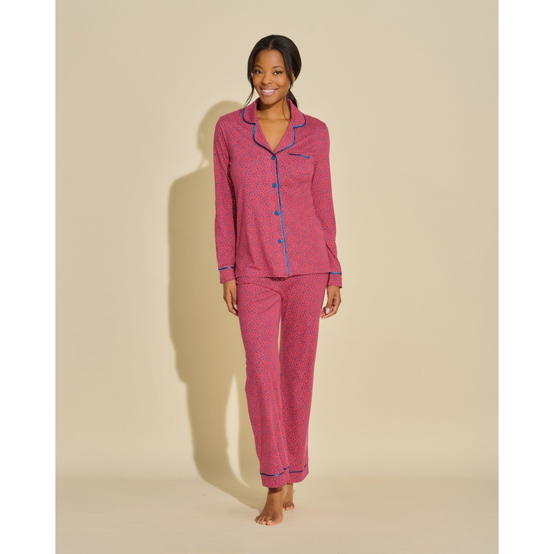 Pigiama Con Top A Maniche Lunghe E Pantaloni Fragolino Dots/Mirtillo Dots XS