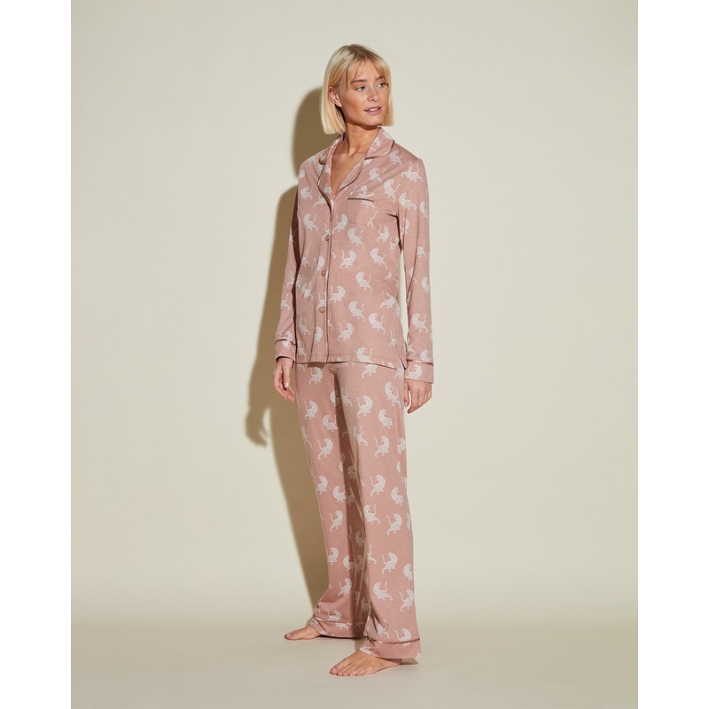 Pigiama Con Top A Maniche Lunghe E Pantaloni Mandorla Tiger XS