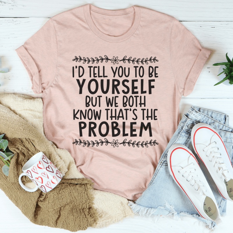 Be Yourself Tee Heather Prism Peach S