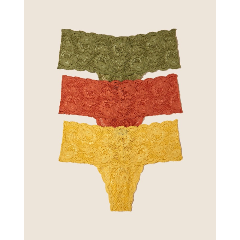 Comfie Thong 3 Pack Aloe Sahara Serengeti Sun S/M