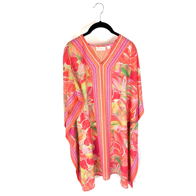 Coral Floral Beach Cover Up – Size 6/8