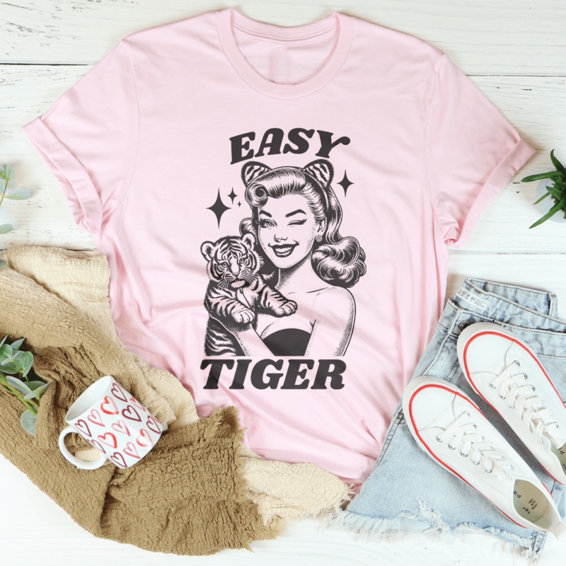 Easy Tiger Tee Black Heather S