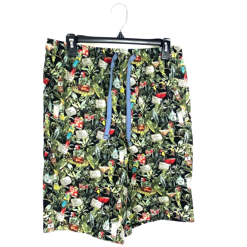 MENS Green Holiday Print Shorts – Medium