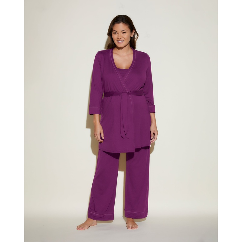 Pigiama Da Allattamento  3 Pezzi Con Vestaglia Swiss Beet/Swiss Beet S