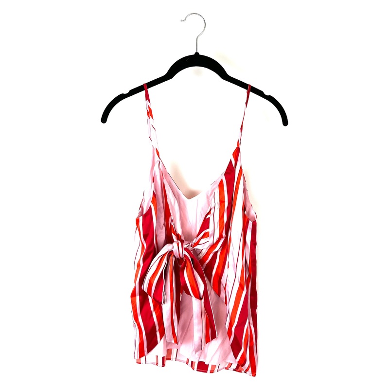 Red and Pink Striped Tank – Size 2-4
